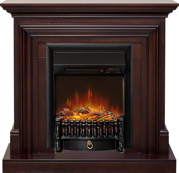 Каминокомплект Bradford - Темный дуб с очагом Fobos FX M Black RC в Красноярске