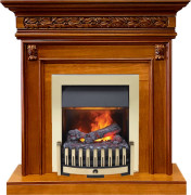 Каминокомплект Valletta - Орех с очагом Danville Brass FB2 Каминокомплект Valletta - Орех с очагом Danville Brass FB2
