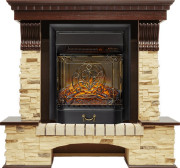 Каминокомплект Pierre Luxe угловой - Темный дуб / Сланец с очагом Majestic FX M Black RC Каминокомплект Pierre Luxe угловой - Темный дуб / Сланец с очагом Majestic FX M Black RC