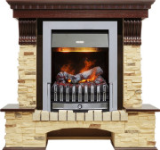 Каминокомплект Pierre Luxe - Темный дуб / Сланец (Высота 1005мм) с очагом Danville Chrome FB2 Каминокомплект Pierre Luxe - Темный дуб / Сланец (Высота 1005мм) с очагом Danville Chrome FB2