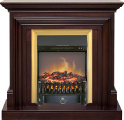 Каминокомплект Bradford - Темный дуб с очагом Fobos FX M Brass Каминокомплект Bradford - Темный дуб с очагом Fobos FX M Brass