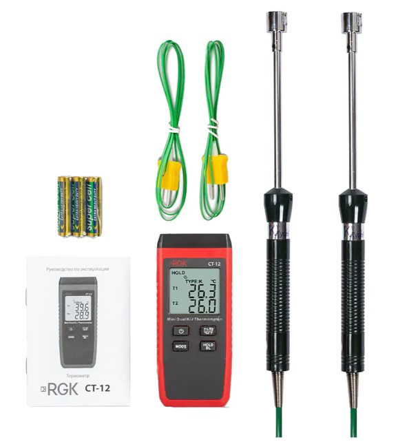 Термометр RGK CT-12 с 2-мя поверхностными зондами TR-10S в Красноярске