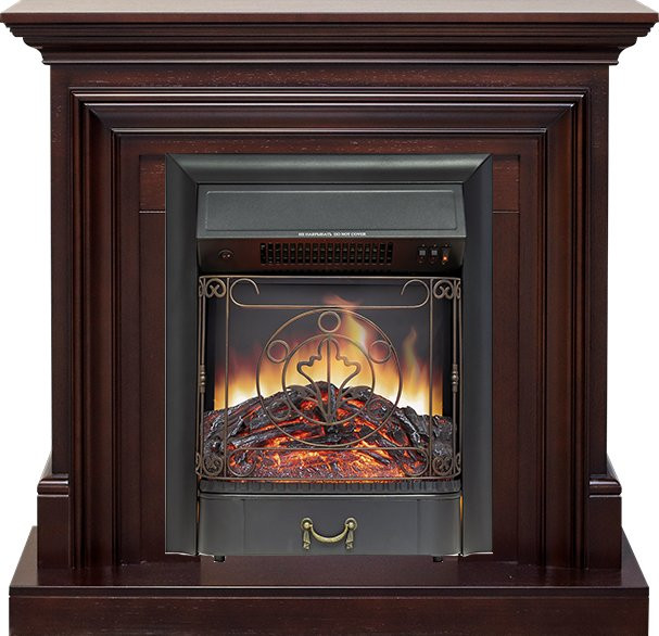 Каминокомплект Bradford - Темный дуб с очагом Majestic FX Black в Красноярске