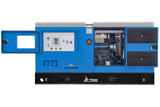 Дизельный генератор ТСС АД-24С-Т400-1РКМ11 в шумозащитном кожухе в Красноярске Дизельный генератор ТСС АД-24С-Т400-1РКМ11 в шумозащитном кожухе в Красноярске