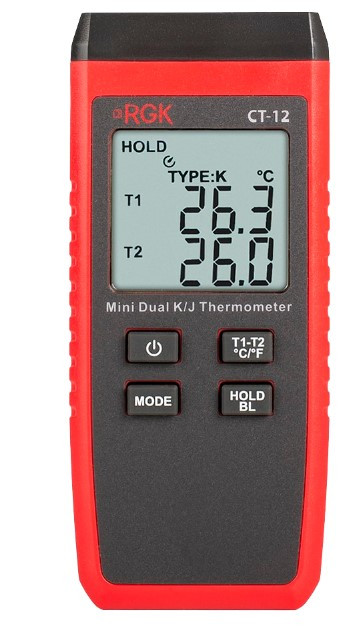 Термометр RGK CT-12 с 2-мя поверхностными зондами TR-10S с поверкой в Красноярске