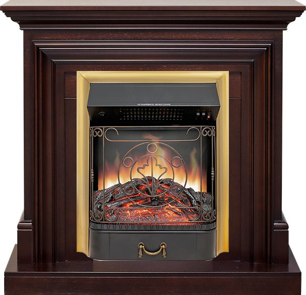 Каминокомплект Bradford - Темный дуб с очагом Majestic FX Brass в Красноярске