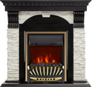 Каминокомплект Dublin - Венге / Сланец белый с очагом Aspen Gold