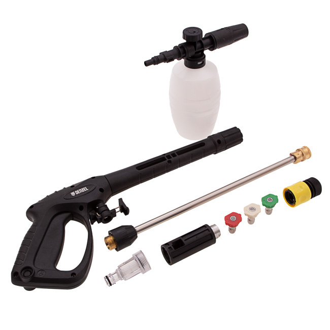 Моечная машина высокого давления R-180i, 2400 Вт, 180 бар, 7.5 л/мин, асинхронный двигатель Denzel в Красноярске Моечная машина высокого давления R-180i, 2400 Вт, 180 бар, 7.5 л/мин, асинхронный двигатель Denzel в Красноярске