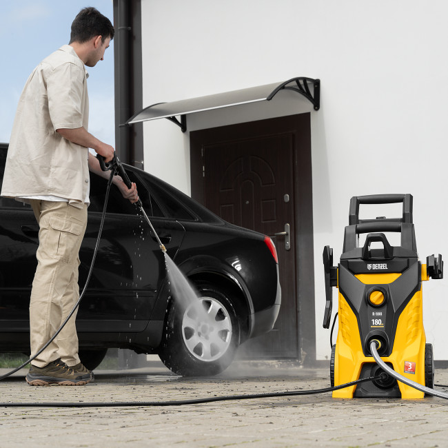 Моечная машина высокого давления R-180i, 2400 Вт, 180 бар, 7.5 л/мин, асинхронный двигатель Denzel в Красноярске Моечная машина высокого давления R-180i, 2400 Вт, 180 бар, 7.5 л/мин, асинхронный двигатель Denzel в Красноярске
