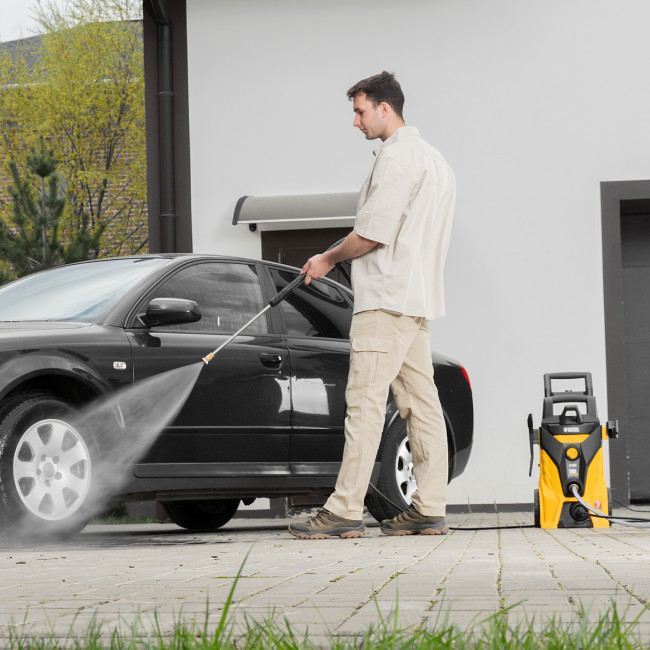 Моечная машина высокого давления R-180i, 2400 Вт, 180 бар, 7.5 л/мин, асинхронный двигатель Denzel в Красноярске Моечная машина высокого давления R-180i, 2400 Вт, 180 бар, 7.5 л/мин, асинхронный двигатель Denzel в Красноярске