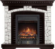 Каминокомплект Glasgow - Венге / Белый с очагом Fobos FX Black Каминокомплект Glasgow - Венге / Белый с очагом Fobos FX Black