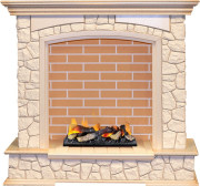 Каминокомплект Preston - Слоновая кость с патиной / Кирпич с очагом Cassette 400 LNH-INT (с дровами) Каминокомплект Preston - Слоновая кость с патиной / Кирпич с очагом Cassette 400 LNH-INT (с дровами)
