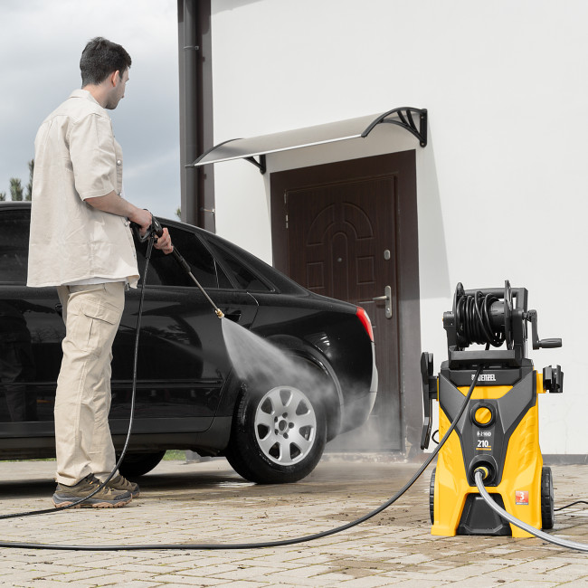 Моечная машина высокого давления R-210iD, 2600 Вт, 210 бар, 8.0 л/мин, асинхронный двигатель, барабан Denzel в Красноярске Моечная машина высокого давления R-210iD, 2600 Вт, 210 бар, 8.0 л/мин, асинхронный двигатель, барабан Denzel в Красноярске