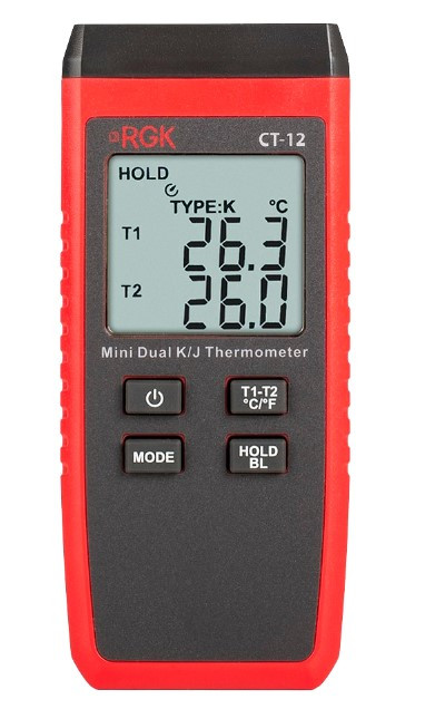 Термометр RGK CT-12 с 2-мя погружными зондами температуры TR-10W с поверкой в Красноярске