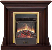 Каминокомплект Bradford - Темный дуб с очагом Majestic FX M Brass Каминокомплект Bradford - Темный дуб с очагом Majestic FX M Brass