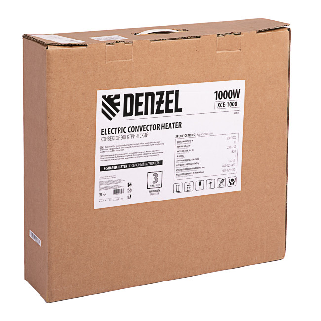 Конвектор электрический XCE-1000, 230 В, 1000 Вт, X-образный нагреватель Denzel в Красноярске Конвектор электрический XCE-1000, 230 В, 1000 Вт, X-образный нагреватель Denzel в Красноярске