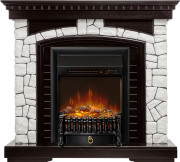 Каминокомплект Glasgow - Венге / Белый с очагом Fobos FX M Black RC