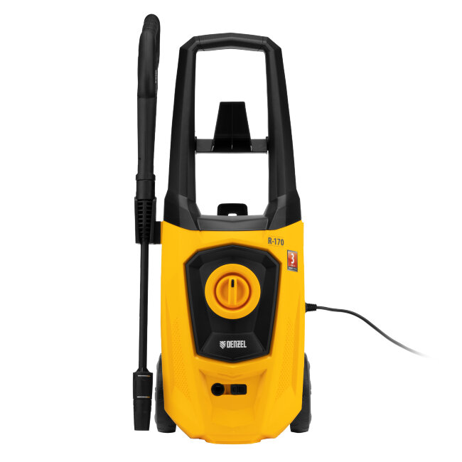Моечная машина высокого давления R-170, 2000 Вт, 170 бар, 360 л/ч, колесная Denzel в Красноярске