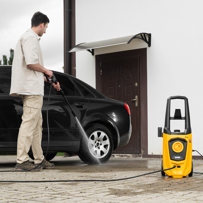 Моечная машина высокого давления R-170, 2000 Вт, 170 бар, 360 л/ч, колесная Denzel в Красноярске