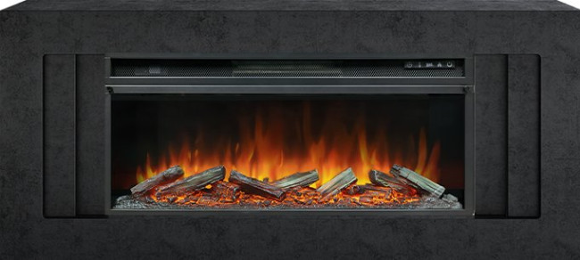Каминокомплект Line 42 Dark Grey - Темный серый с очагом Vision 42 LOG LED в Красноярске