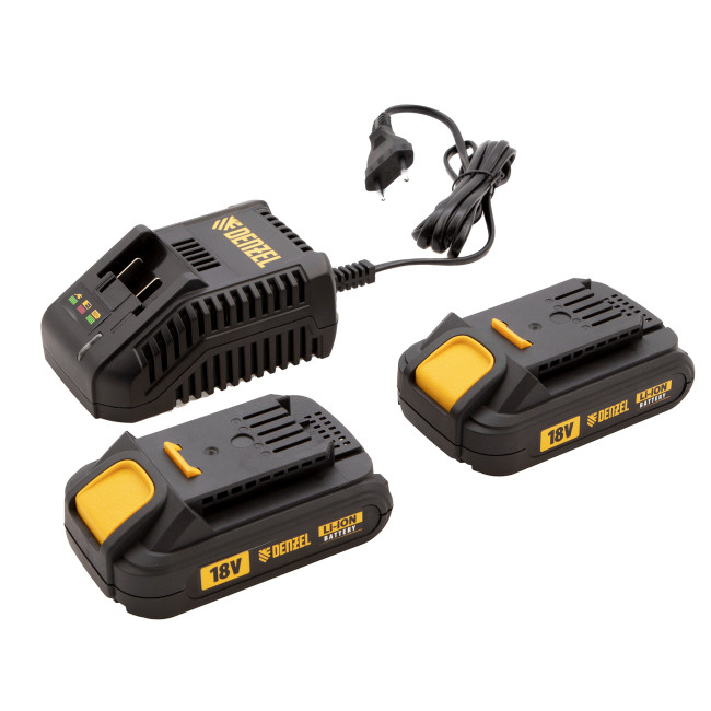 Дрель-шуруповерт аккумуляторная CDL-IB-18-02, Li-Ion, 18 В, 2 акк. Denzel в Красноярске