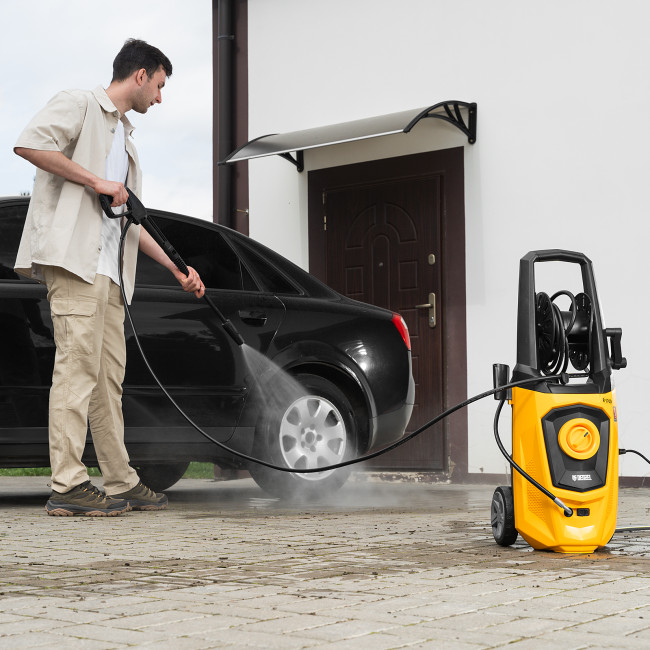 Моечная машина высокого давления R-170D, 2000 Вт, 170 бар, 360 л/ч, с барабаном Denzel в Красноярске