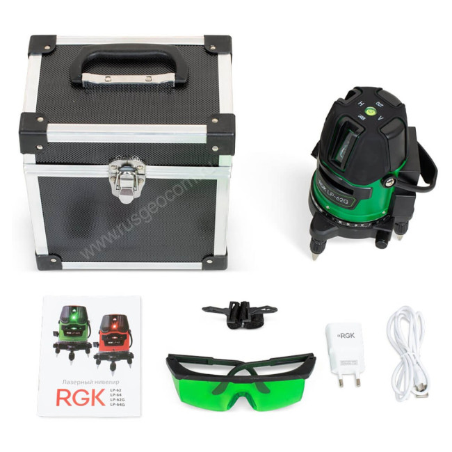Лазерный уровень RGK LP-62G с калибровкой в Красноярске