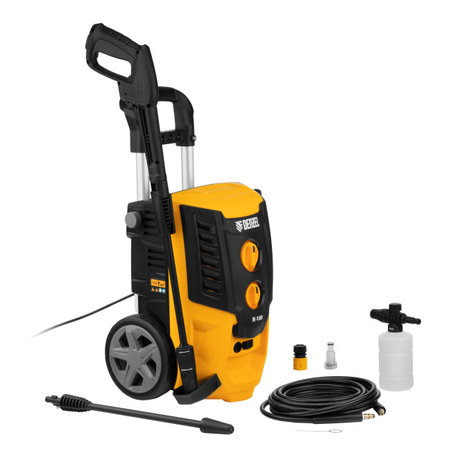 Моечная машина высокого давления R-180, 2200 Вт, 180 бар, 380 л/ч, колесная Denzel в Красноярске Моечная машина высокого давления R-180, 2200 Вт, 180 бар, 380 л/ч, колесная Denzel в Красноярске