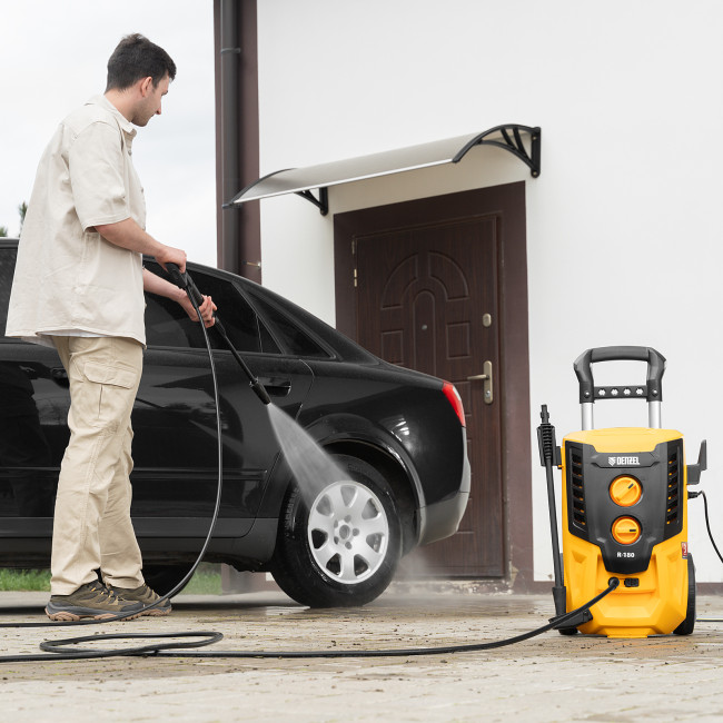 Моечная машина высокого давления R-180, 2200 Вт, 180 бар, 380 л/ч, колесная Denzel в Красноярске Моечная машина высокого давления R-180, 2200 Вт, 180 бар, 380 л/ч, колесная Denzel в Красноярске