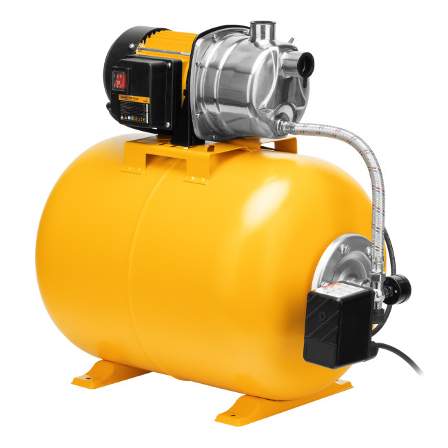 Насосная станция PSL1100X, 1100 Вт, 3600 л/ч, ресивер 50 л, подъем 45 м, нержавейка Denzel в Красноярске Насосная станция PSL1100X, 1100 Вт, 3600 л/ч, ресивер 50 л, подъем 45 м, нержавейка Denzel в Красноярске