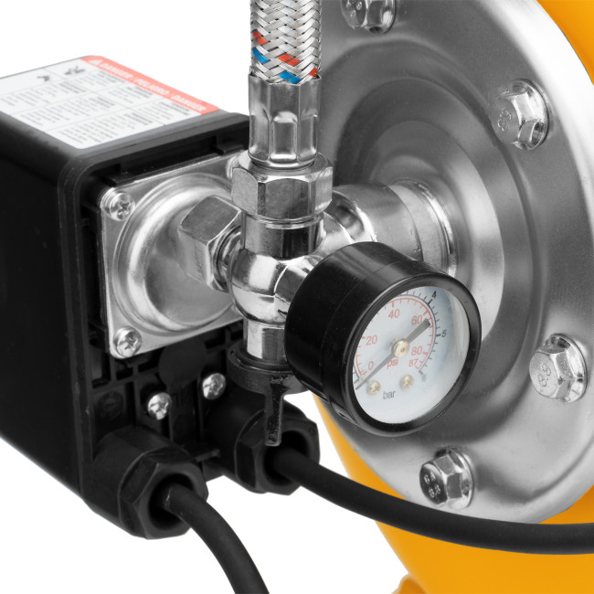 Насосная станция PSL1100X, 1100 Вт, 3600 л/ч, ресивер 50 л, подъем 45 м, нержавейка Denzel в Красноярске Насосная станция PSL1100X, 1100 Вт, 3600 л/ч, ресивер 50 л, подъем 45 м, нержавейка Denzel в Красноярске