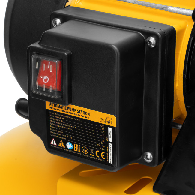 Насосная станция PSL1100X, 1100 Вт, 3600 л/ч, ресивер 50 л, подъем 45 м, нержавейка Denzel в Красноярске Насосная станция PSL1100X, 1100 Вт, 3600 л/ч, ресивер 50 л, подъем 45 м, нержавейка Denzel в Красноярске