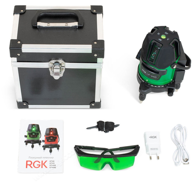 Лазерный уровень RGK LP-64G с калибровкой в Красноярске