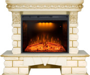 Каминокомплект Pierre Luxe LORD - Слоновая кость / Белый с очагом Emerald 28 Каминокомплект Pierre Luxe LORD - Слоновая кость / Белый с очагом Emerald 28
