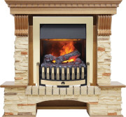 Каминокомплект Pierre Luxe - Дуб / Сланец с очагом Danville Brass FB2 Каминокомплект Pierre Luxe - Дуб / Сланец с очагом Danville Brass FB2