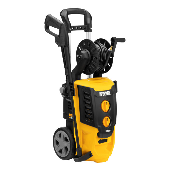 Моечная машина высокого давления R-180D, 2200 Вт, 180 бар, 380 л/ч, с барабаном Denzel в Красноярске Моечная машина высокого давления R-180D, 2200 Вт, 180 бар, 380 л/ч, с барабаном Denzel в Красноярске