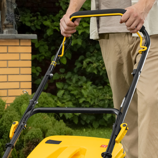 Газонокосилка бензиновая GLR-460SP-ZS, 149 см3, ширина 46 см, привод, травосборник 65 л Denzel в Красноярске Газонокосилка бензиновая GLR-460SP-ZS, 149 см3, ширина 46 см, привод, травосборник 65 л Denzel в Красноярске