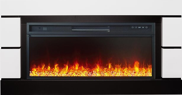 Каминокомплект Modern 42 SFT - Белый с черным с очагом Vision 42 LED в Красноярске