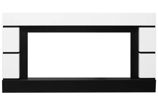 Каминокомплект Modern 42 SFT - Белый с черным с очагом Vision 42 LED в Красноярске Каминокомплект Modern 42 SFT - Белый с черным с очагом Vision 42 LED в Красноярске