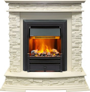 Каминокомплект Luzern - Слоновая кость с очагом Brookline Black
