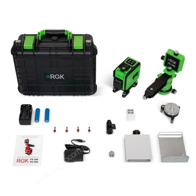 Лазерный уровень RGK PR-38G с калибровкой в Красноярске