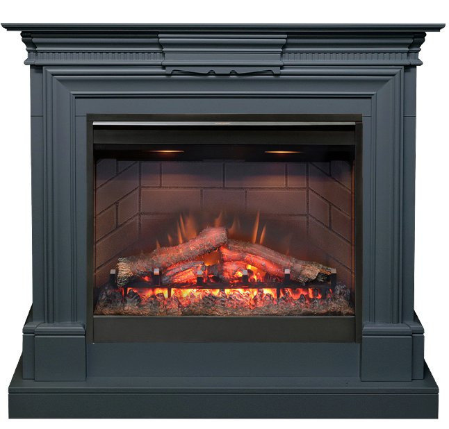 Каминокомплект Chelsea - Серый графит (Ширина 1150 мм) с очагом Symphony 26'' DF2608-INT в Красноярске