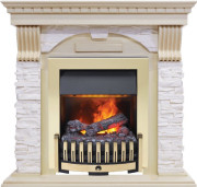 Каминокомплект Dublin - Слоновая кость с патиной / Сланец крем с очагом Danville Brass FB2 Каминокомплект Dublin - Слоновая кость с патиной / Сланец крем с очагом Danville Brass FB2