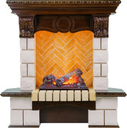 Каминокомплект Pierre Luxe угловой - Темный дуб / Шампань (Высота 975мм) с очагом Cassette 400 NH Каминокомплект Pierre Luxe угловой - Темный дуб / Шампань (Высота 975мм) с очагом Cassette 400 NH