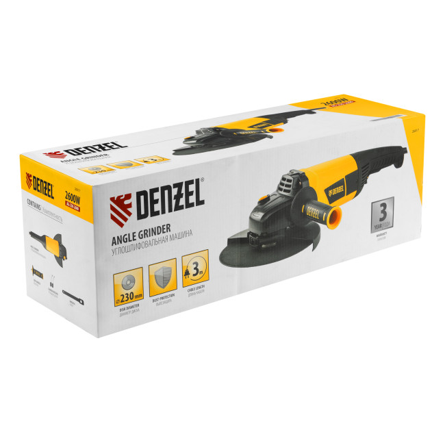 Машина шлифовальная угловая AG230-2600, 2600 Вт, 230 мм, 6000 об/мин Denzel в Красноярске Машина шлифовальная угловая AG230-2600, 2600 Вт, 230 мм, 6000 об/мин Denzel в Красноярске