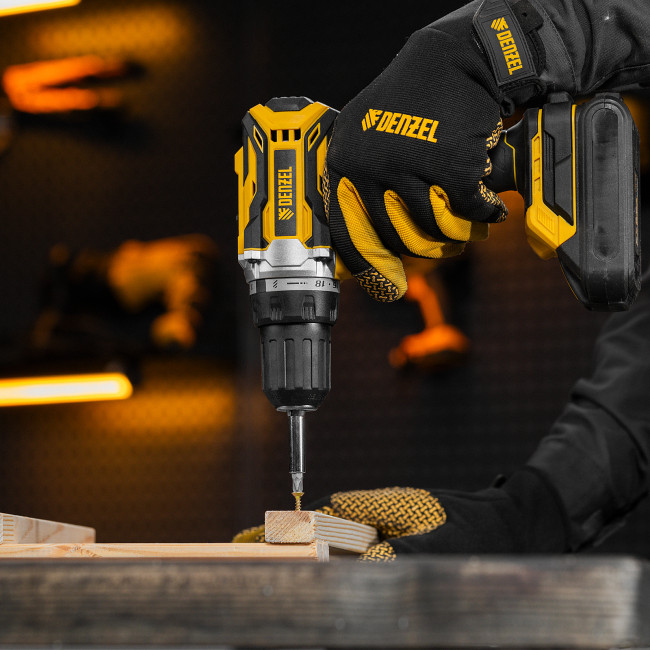 Дрель-шуруповерт аккумуляторная, бесщет. BLDL-18-0 Li-Ion, 18 В Denzel в Красноярске