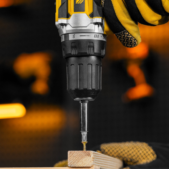 Дрель-шуруповерт аккумуляторная, бесщет. BLDL-18-0 Li-Ion, 18 В Denzel в Красноярске