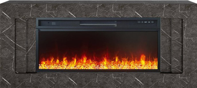 Каминокомплект Line 42 SFT Stone Touch (Разборный) - Серый мрамор с очагом Vision 42 LED в Красноярске