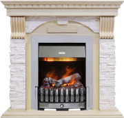 Каминокомплект Dublin - Слоновая кость с патиной / Сланец крем с очагом Danville Chrome FB2 Каминокомплект Dublin - Слоновая кость с патиной / Сланец крем с очагом Danville Chrome FB2
