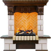 Каминокомплект Pierre Luxe угловой - Темный дуб / Шампань (Высота 975мм) с очагом Cassette 400 LNH-INT (с дровами) Каминокомплект Pierre Luxe угловой - Темный дуб / Шампань (Высота 975мм) с очагом Cassette 400 LNH-INT (с дровами)